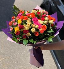 Букет Микс из разноцветных кустовых роз #REPLACE_PRED# Москве